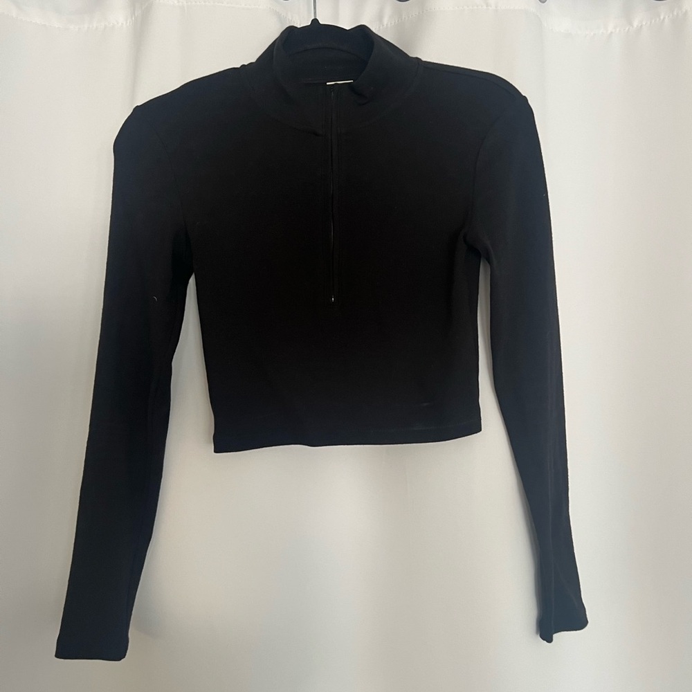 Sunday Best BestHug Black Long Sleeve 1/2 Zip Top